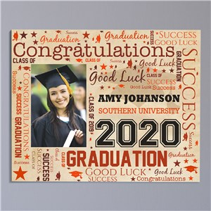 Graduation Photo Word-Art Canvas | Personalized Word Art