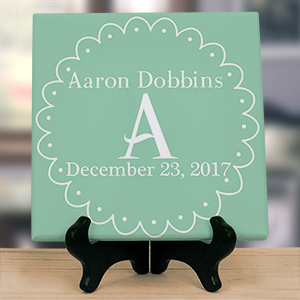 Personalized Baby Initial Wall Canvas | Personalized Name Art