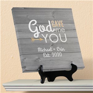 God Gave Me You Personalized Canvas | Personalized Valentine’s Day Gifts