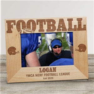 Football Wood Picture Frame | Personalized Wood Picture Frames