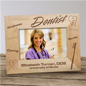 Personalized Dentist Wood Picture Frame | Graduation Frames