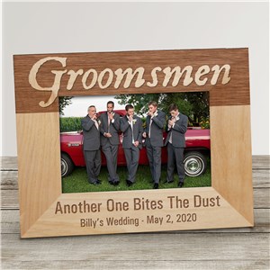 Personalized Wooden Picture Frames | Groomsman Gifts Engraved