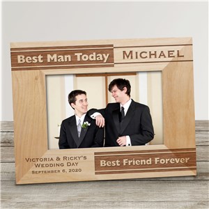 Personalized Best Man Wood Picture Frame | Personalized Wood Picture Frames