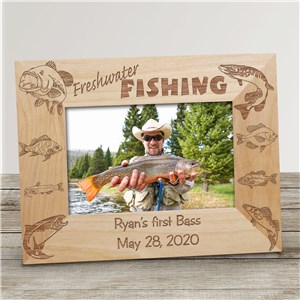 Fishing Photo Frame | Engraved Fishing Frame