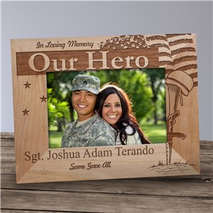 Engraved Military Memorial Picture Frame | Personalized Picture Frames