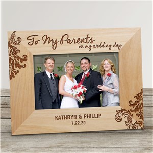 Engraved Parents Wedding Frame | Personalized Picture Frames