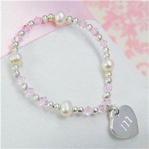 Little Girl's Heart Charm Bracelet | Personalized Jewelry