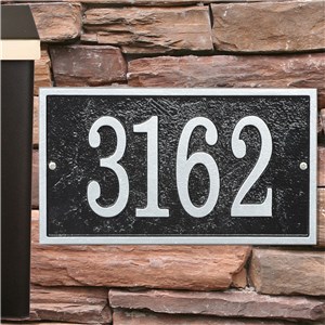 Rectangle House Numbers Plaque | Personalized Housewarming Gifts