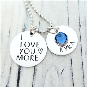 I Love You Birthstone Necklace | Personalized Jewelry