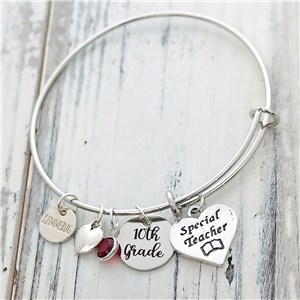 Personalized Teacher Bracelet | Personalized Teacher Gifts