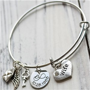 Personalized Wife Bangle Bracelet DKBWBWIFE