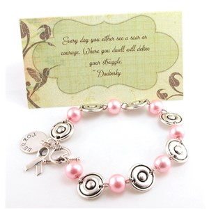 Personalized Breast Cancer Awareness Bracelet DPHJB00372-B