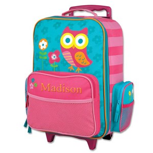 Embroidered Owl Rolling Luggage E000275