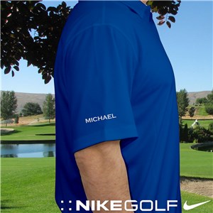 Personalized Nike Dri-Fit Photo Blue Polo Shirt | Personalized Grandpa Gifts