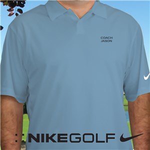 Embroidered Name Nike Dri-FIT Light Blue Polo Shirt | Embroidered Golf Shirts