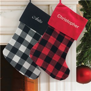 Buffalo Plaid Stocking | Big Plaid Stockings