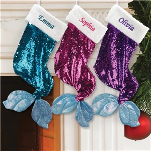 Sequin Stocking | Mermaid Stocking