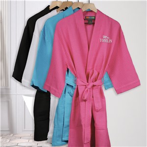 Embroidered Robes | Mrs Name Personalized Robe