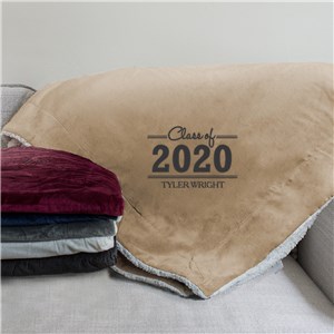 Graduate Embroidered Sherpa Blanket | Graduate Gifts