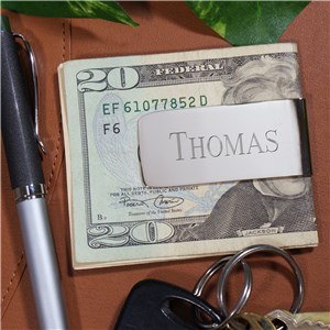 Sleek Silver Money Clip | Engraved Groomsmen Accessories