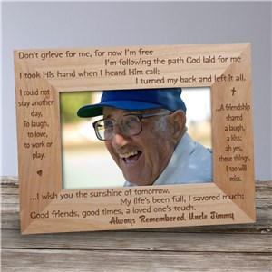 Always Remembered Memorial Wood Picture Frame | Personalized Wood Picture Frames