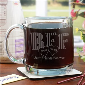 Engraved BFF Glass Mug G227440