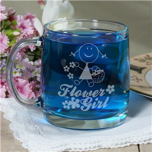 Personalized Flower Girl Glass Mug