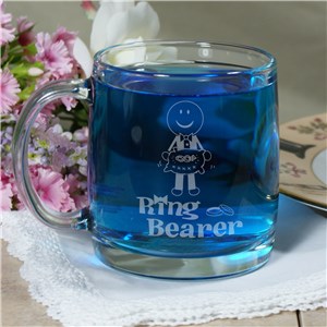 Personalized Ring Bearer Glass Mug