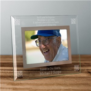 Engraved Memorial Glass Picture Frame | Personalized Picture Frames