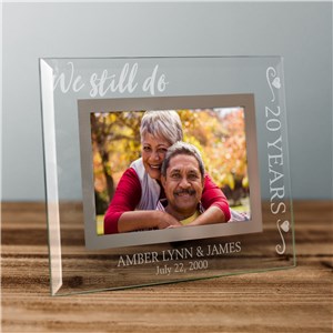 Customized Picture Frames | Glass Engraved Anniversary Frame