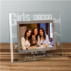 Engraved Girls Night Out Glass Picture Frame | Personalized Picture Frames