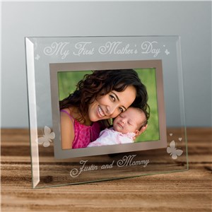 Engraved My First Mother's Day Glass Frame | Personalized Picture Frames