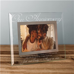 Our Anniversary Glass Picture Frame | Personalized Picture Frames