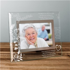 Engraved Memorial Glass Picture Frame | Personalized Picture Frames