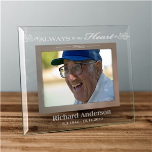 Memorial Engraved Glass Frame | Personalized Picture Frames