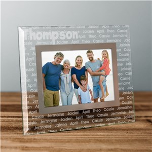 Family Name Personalized Glass Picture Frame | Personalized Picture Frames