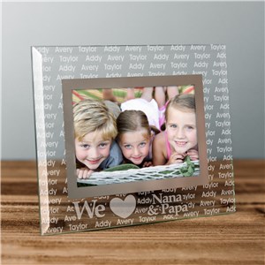 We Love... Personalized Glass Picture Frame | Engraved Picture Frames