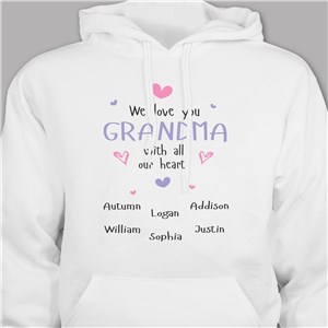 Personalized Grandma Hooded Sweatshirt | Personalized Gifts for Grandma