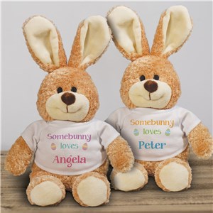 Somebunny Loves Personalized Easter Bunny |Easter Bunny Stuffed Animals