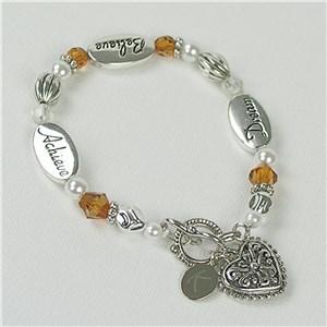 Engraved Dream Believe Acheive Bracelet | Personalized Jewelry