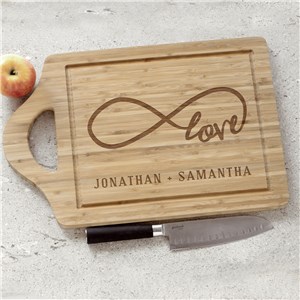 Engraved Love Infinity Paddle Cutting Board | Personalized Cutting Boards