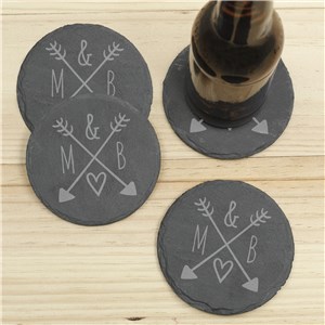 Initials Slate Coasters | Personalized Coasters