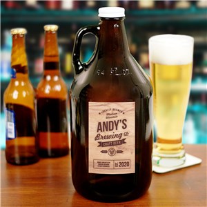 Personalized Craft Beer Brewing Co. Growler | Personalized Father's Day Gifts