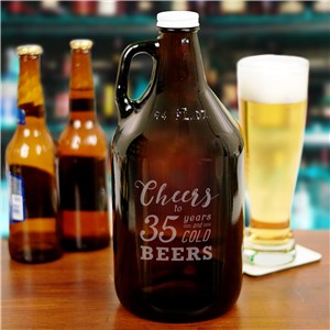 Engraved Cheers to Birthday Growler | Personalized Beer Growlers