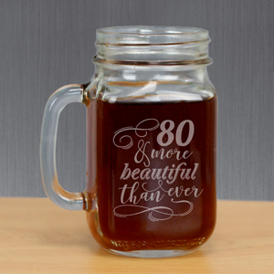 Engraved More Beautiful Mason Jar L1051271