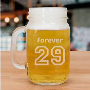 Engraved Birthday Message Mason Jar | Personalized Gifts for Him