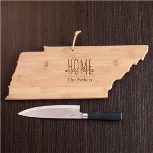 Personalized Home Sweet Home Tennessee State Cutting Board | Personalized Cutting Boards