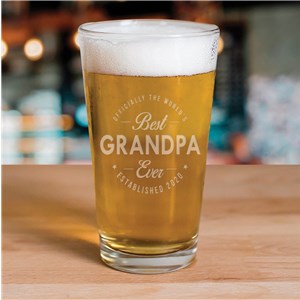 Engraved Best Ever Beer Glass | Personalized Barware