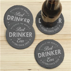 Personalized Best Ever Coasters | Personalized Barware