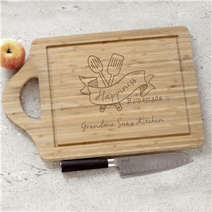 Engraved Happiness is Homemade Cutting Board | Personalized Cutting Boards